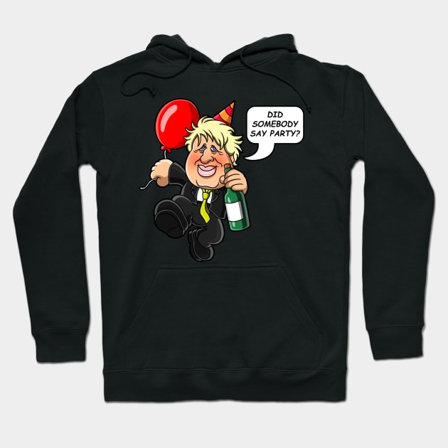 Party Boris Hoodie by CMatthewman